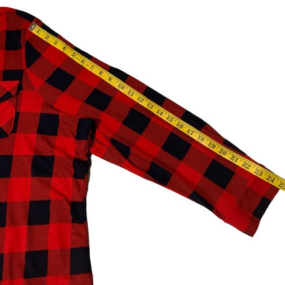 d&co. Buffalo Checked Shirt 2X Red & BLUE Button Down Pockets Denim + Company - Picture 5 of 8